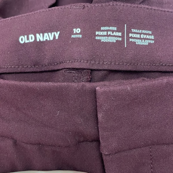 Pixie Flare high rise burgundy pant - Picture 5 of 5